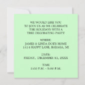 STAGECOACH WESTERNE CHRISTMAS TREE ARTIJ INVITATIE KAART (Achterkant)