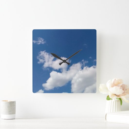 Stages in the clouds vierkante klok (Huis)