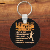 Stages Of Marathon Running Sarcastic Runner Graphi Sleutelhanger (Voorkant)