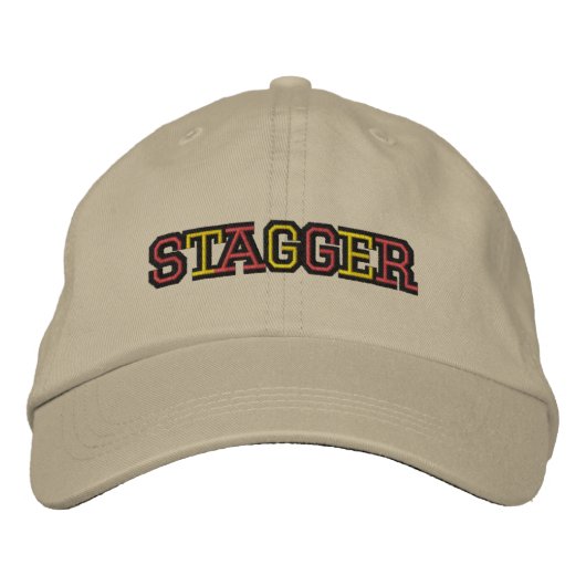 Stagger Mannen Khaki verstelbaar Pet (Voorkant)