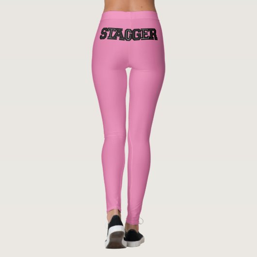 Stagger Vrouwen Roze Leggings (Achterkant)