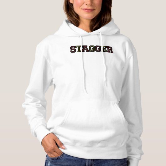 Stagger Women's White Hoodie (Voorkant)