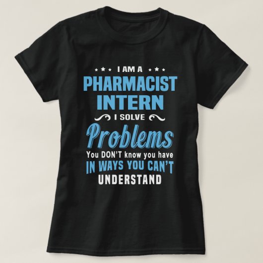 stagiair in de apotheek t-shirt (Design voorkant)