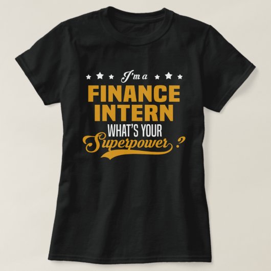 stagiair in de financiële sector t-shirt (Design voorkant)