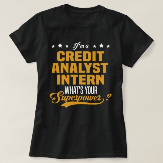 stagiair kredietanalist t-shirt (Design voorkant)