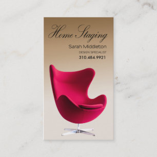 Staging thuis, interne ontwerpagent voor onroerend visitekaartje