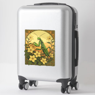 Stagmomantis en gele jasmijnbloemen sticker