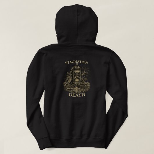Stagnatie is Dood Hoodie (Design achterkant)
