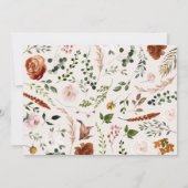Stagrustige botanische bruiloft terracotta elegant save the date (Achterkant)