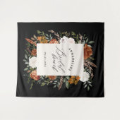 Stagzwarte terracotta florale bridale brunch wandkleed (Voorkant (horizontaal))