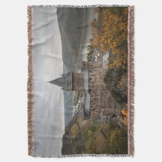 Stahleck Castle Bacharach Duitsland Deken (Voorkant Verticaal)