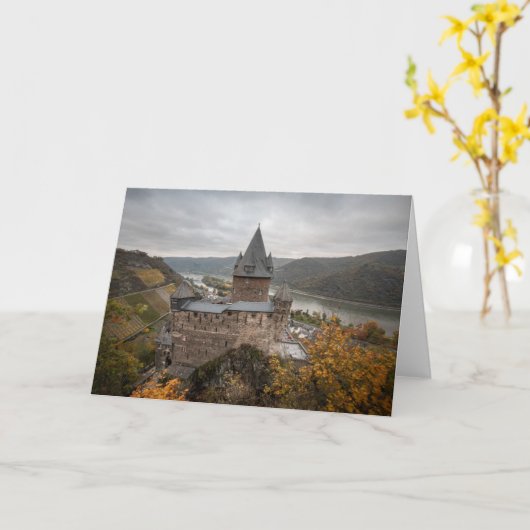 Stahleck Castle Bacharach Duitsland Kaart (Gele Bloem)