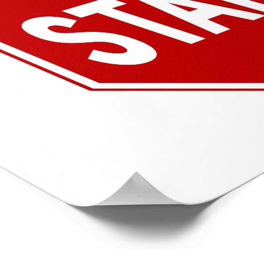 STAHP! Bordjee Poster (Hoek)