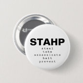 STAHP-knop Ronde Button 5,7 Cm (Voorkant /achterkant)