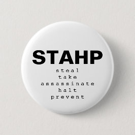 STAHP-knop Ronde Button 5,7 Cm