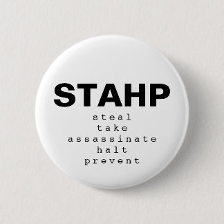 STAHP-knop Ronde Button 5,7 Cm
