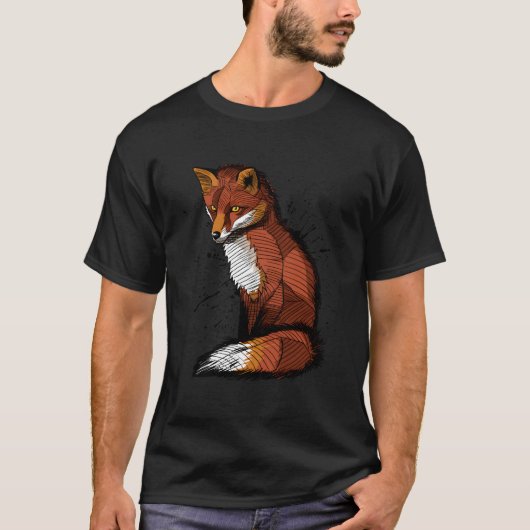 Stain Fox Animal Beautiful T-shirt (Voorkant)