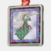 Stain Glass Angel-design kerstboomversiering Metalen Ornament (Links)