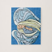 Stain Glass Blue Angel Legpuzzel (Verticaal)