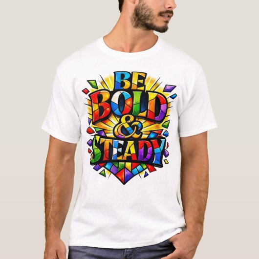 Stain glass design t-shirt (Voorkant)
