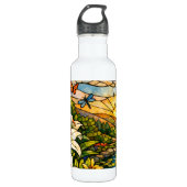 Stain Glass Lilies Butterflies Sunshine Waterfles (Voorkant)