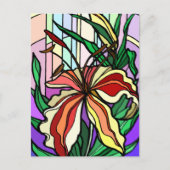 Stain Glass Lily Post Kaart (Voorkant)