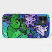 Stain Glass Paarse Flower iPhone 5G Hoesje (Achterkant (horizontaal))