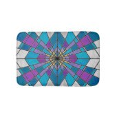 Stain Glass Ray Blue en Paars Badmat (Voorkant)