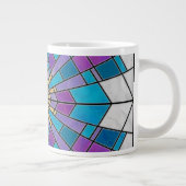 Stain Glass Ray Blue en Paars Grote Koffiekop (Rechts)