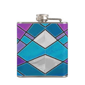 Stain Glass Ray Blue en Paars Heupfles (Achterkant)