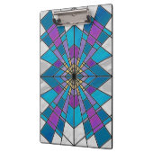 Stain Glass Ray Blue en Paars Klembord (Links)