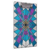 Stain Glass Ray Blue en Paars Klembord (Rechts)