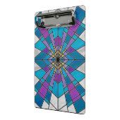 Stain Glass Ray Blue en Paars Mini Klembord (Angled2)