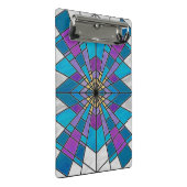 Stain Glass Ray Blue en Paars Mini Klembord (Schuin)