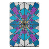 Stain Glass Ray Blue en Paars Mini Klembord (Achterkant)