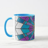 Stain Glass Ray Blue en Paars Mok (Links)