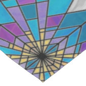 Stain Glass Ray Blue en Paars Tafelkleed (Gekanteld)
