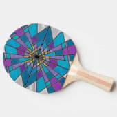 Stain Glass Ray Blue en Paars Tafeltennisbatje (Zijkant)