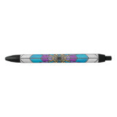 Stain Glass Ray Blue en Paars Zwarte Inkt Pen (Voorkant)