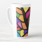 Stain glass tree art  latte mok (Linkerhoek)