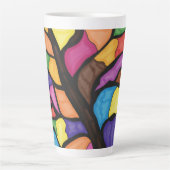 Stain glass tree art  latte mok (Voorkant)