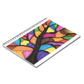 Stain glass tree art  notitieboek (Linkerzijde)