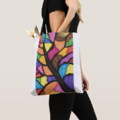 Stain glass tree art  tote bag (Dichtbij)