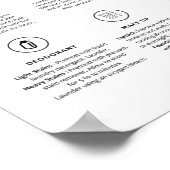 Stain Removal Laundry Symbols Guide Care Poster (Hoek)