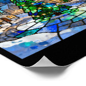 Stained Gl Christmas Tree Winter Village Holiday A Poster (Hoek)