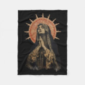 Stained Gl Prayer Faith Fleece Deken (Voorkant)