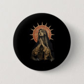Stained Gl Prayer Faith  Ronde Button 5,7 Cm (Voorkant)