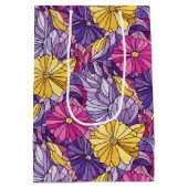 Stained Glass Abstract Purple Yellow Pink Medium Cadeauzakje (Achterkant)