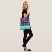 Stained Glass Abstract Red Green Blue Orange Tote Bag (Op model)