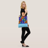 Stained Glass Abstract Red Green Blue Orange Tote Bag (Op model)